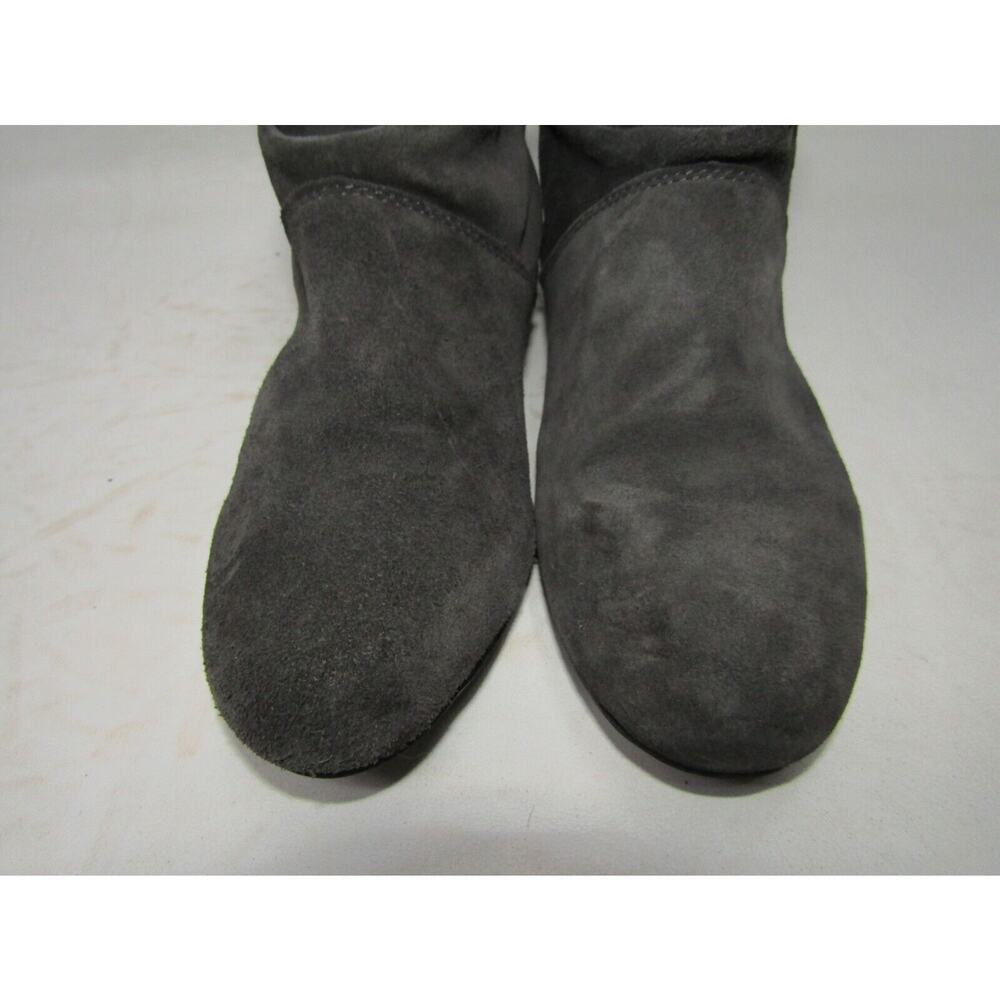 Nine West Womens Size 6.5 M Gray Suede Slouch Ankle Fashion Boots Booties - Image 7